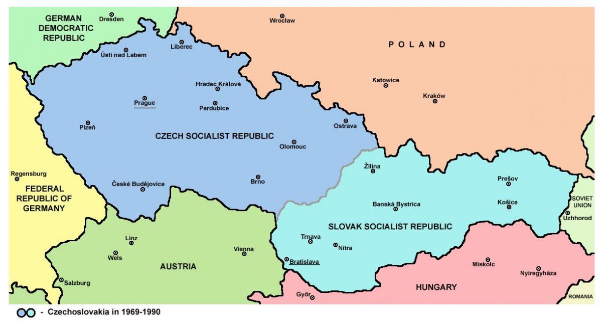 Checoslovaquia Mapa 