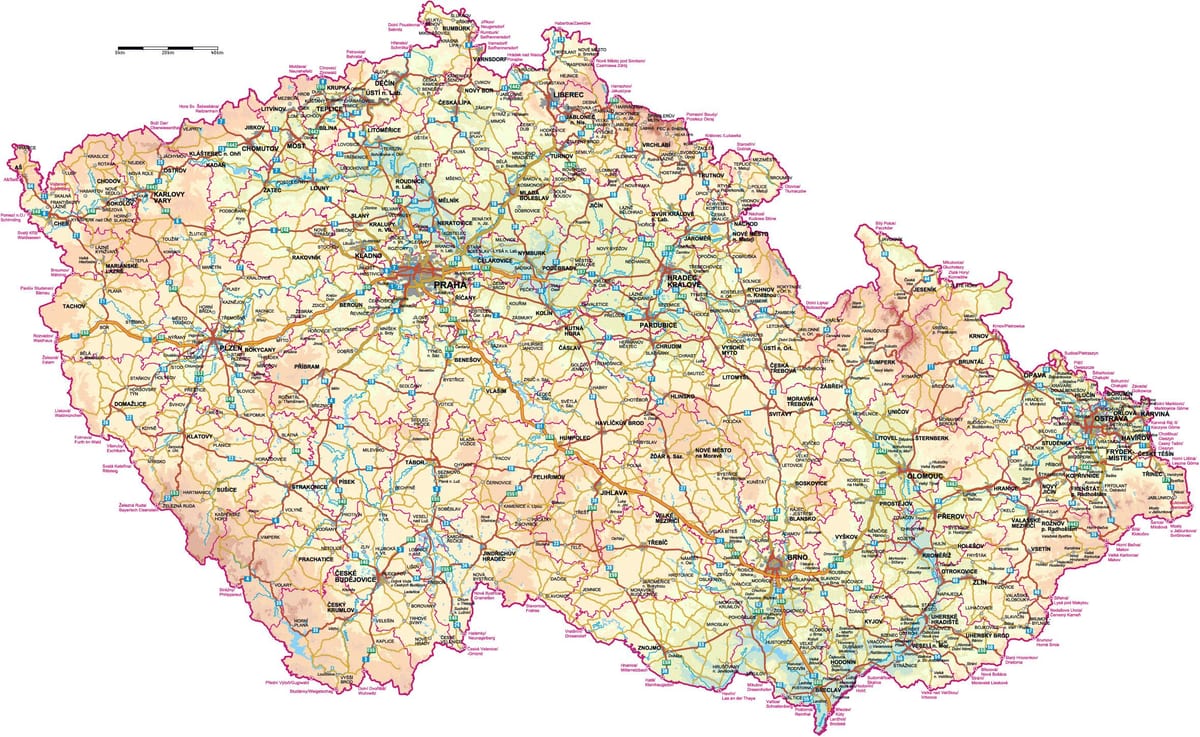 mapa de la CZ