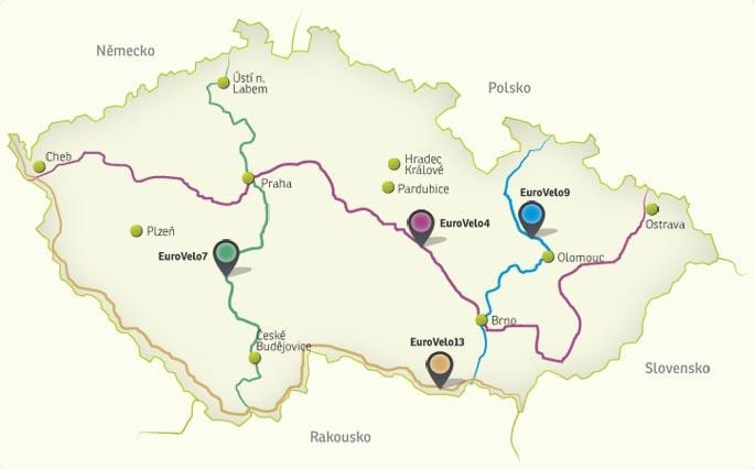 La república checa mapa de ciclismo
