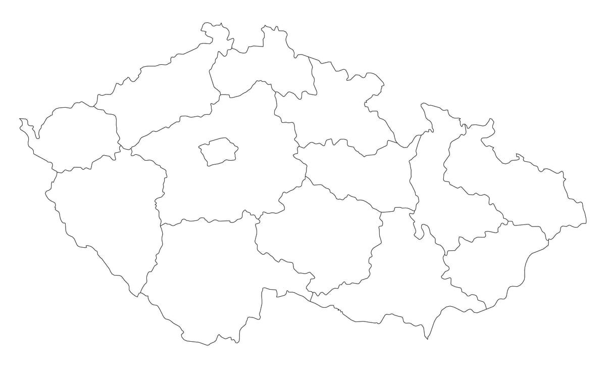 República checa mapa del vector