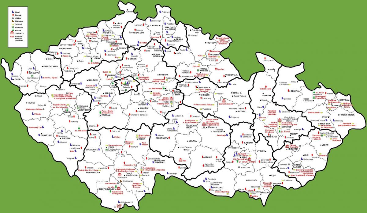 La república checa atracción mapa