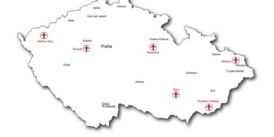 La república checa aeropuertos mapa
