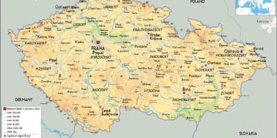 Mapa de Austria y república checa