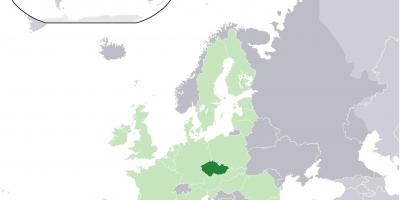 Mapa de Europa, mostrando república checa