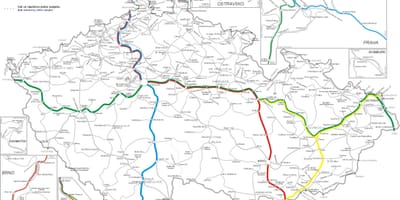 República checa ferrocarril mapa