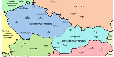 Mapa de Checoslovaquia