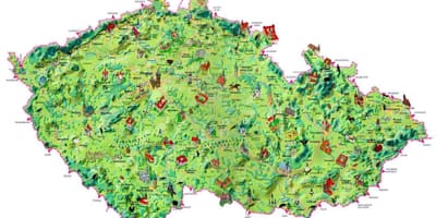 Mapa turístico de república checa