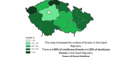 La república checa bosques mapa