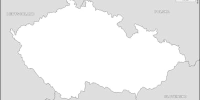 La república checa mapa de esquema