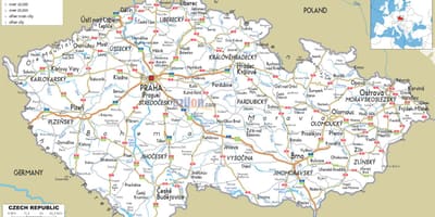 Mapa de carreteras de la república checa