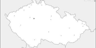 La república checa mapa en blanco