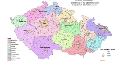 La república checa municipios mapa