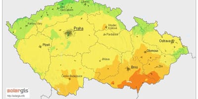 La república checa sol mapa